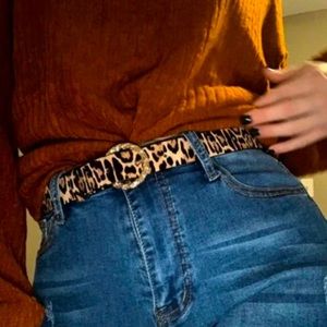 Urban Outfitters | NWOT Leopard Vegan Leather Belt